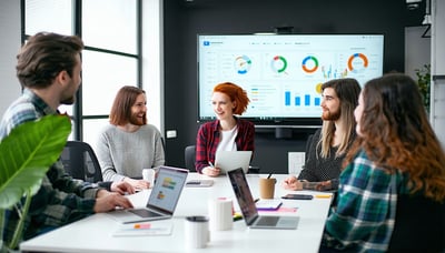 Digital marketing team strategizing for business growth Digital marketing team strategizing for business growth